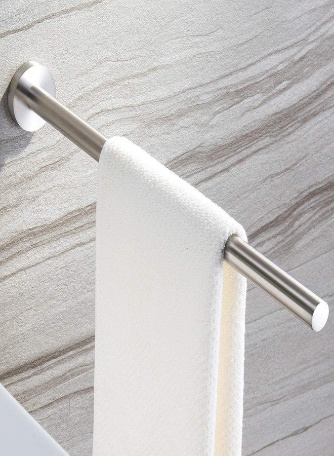 OSLEN 40cm Towel Bar Wall Mounted Stainless Steel Towel Holder with Screws Hand Towel Rail Brushed Chrome Finish Rack for Bathrooms Kitchen Toilet Heavy Duty - Single Arm, Silver - Image 4